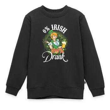 St Paddy’s St Patricksday St Patrick Day - Sweat Premium enfant bio - noir - Devant - AI Model Kid Female (0cm)