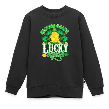 St Paddy’s St Patricksday St Patrick Day - Sweat Premium enfant bio - noir - Devant - AI Model Kid Female (0cm)