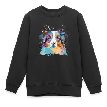 Maître maîtresse des chiens de berger australiens - Sweat Premium enfant bio - noir - Devant - AI Model Kid Female (0cm)