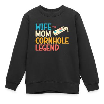 Cornhole - Kinder Premium Organic Sweatshirt - Schwarz - Vorne - AI Model Kid Female (0cm)