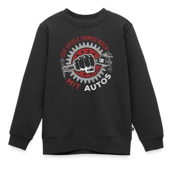 Ich spiele immer noch mit Autos - PS Liebhaber - Kinder Premium Organic Sweatshirt - Schwarz - Vorne - AI Model Kid Female (0cm)