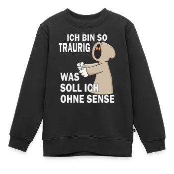 SENSENMANN OHNE SENSE - Kinder Premium Organic Sweatshirt - Schwarz - Vorne - AI Model Kid Female (0cm)