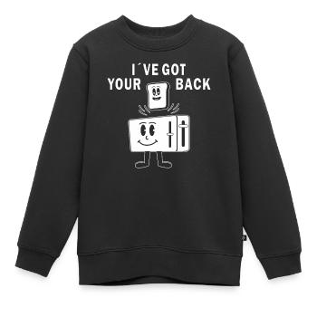 TOASTER IVE GOT YOUR BACK - Kinder Premium Organic Sweatshirt - Schwarz - Vorne - AI Model Kid Female (0cm)