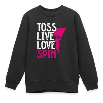 Protection des couleurs - Sweat Premium enfant bio - noir - Devant - AI Model Kid Female (0cm)