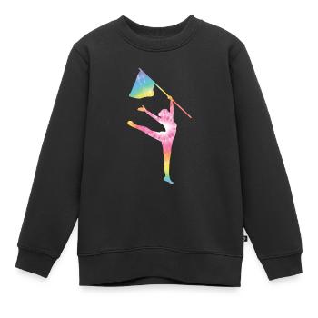 Protection des couleurs - Sweat Premium enfant bio - noir - Devant - AI Model Kid Female (0cm)