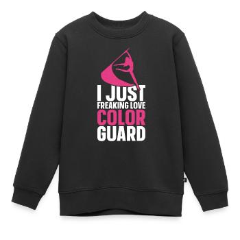 Protection des couleurs - Sweat Premium enfant bio - noir - Devant - AI Model Kid Female (0cm)