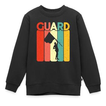 Color protection - Kids Premium Organic Sweatshirt - black - Front - AI Model Kid Female (0cm)