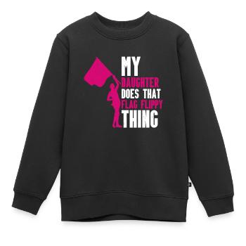 Color protection - Kids Premium Organic Sweatshirt - black - Front - AI Model Kid Female (0cm)