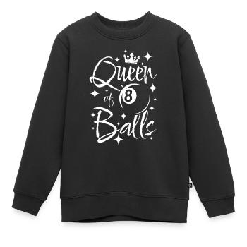Pool billard queen of 8 balls - Kinder Premium Organic Sweatshirt - Schwarz - Vorne - AI Model Kid Female (0cm)