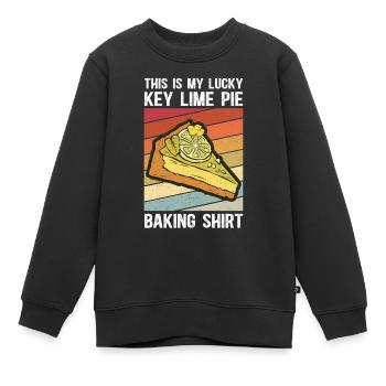Gâteau au citron Gâteau au citron vert Gâteau au citron vert cadeau - Sweat Premium enfant bio - noir - Devant - AI Model Kid Female (0cm)