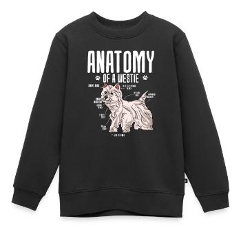 Terrier des Highlands de l’Ouest - Sweat Premium enfant bio - noir - Devant - AI Model Kid Female (0cm)