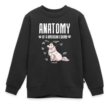Esquimau d’Amérique - Sweat Premium enfant bio - noir - Devant - AI Model Kid Female (0cm)