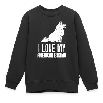 Esquimau d’Amérique - Sweat Premium enfant bio - noir - Devant - AI Model Kid Female (0cm)