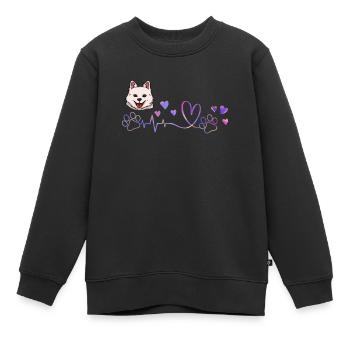 Esquimau d’Amérique - Sweat Premium enfant bio - noir - Devant - AI Model Kid Female (0cm)