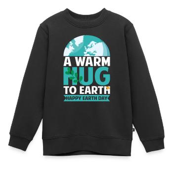 Un Câlin Chaleureux pour la Terre - Sweat Premium enfant bio - noir - Devant - AI Model Kid Female (0cm)