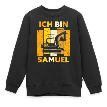 Samuel Geschenk Name Namensschild Geburtstag - Kinder Premium Organic Sweatshirt - Schwarz - Vorne - AI Model Kid Female (0cm)