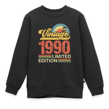 1990 * Limited Edition * - Kinder Premium Organic Sweatshirt - Schwarz - Vorne - AI Model Kid Female (0cm)