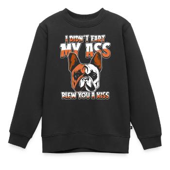 Bouledogue français - Sweat Premium enfant bio - noir - Devant - AI Model Kid Female (0cm)