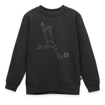 Fußball Fußballer - Kinder Premium Organic Sweatshirt - Schwarz - Vorne - AI Model Kid Female (0cm)