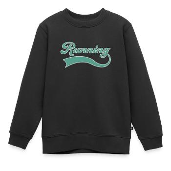 Running Endurance Sports Lettering - Sweat Premium enfant bio - noir - Devant - AI Model Kid Female (0cm)