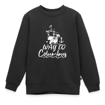 CHEMIN VERS COLUMBUS - Sweat Premium enfant bio - noir - Devant - AI Model Kid Female (0cm)