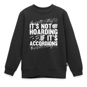 Accordéon Polka Accordéon Squeeze Box - Sweat Premium enfant bio - noir - Devant - AI Model Kid Female (0cm)