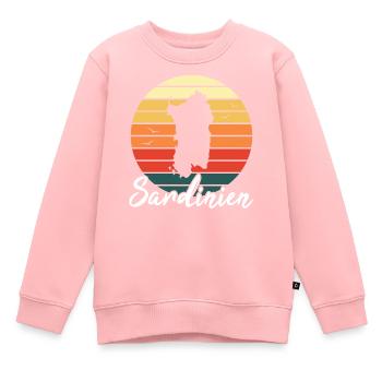 Sardaigne Île Italie Cadeau Rétro de Vacances - Sweat Premium enfant bio - rose - Devant - AI Model Kid Female (0cm)