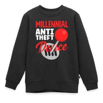 Auto Racing Mechanic Manual Millenial Anti Theft - Kinder Premium Organic Sweatshirt - Schwarz - Vorne - AI Model Kid Female (0cm)