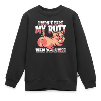 Éleveur de porcs - Sweat Premium enfant bio - noir - Devant - AI Model Kid Female (0cm)
