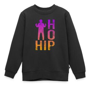 Hip Hop - Kinder Premium Organic Sweatshirt - Schwarz - Vorne - AI Model Kid Female (0cm)