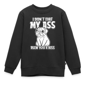 Pug Dog Jeu de mots - Sweat Premium enfant bio - noir - Devant - AI Model Kid Female (0cm)