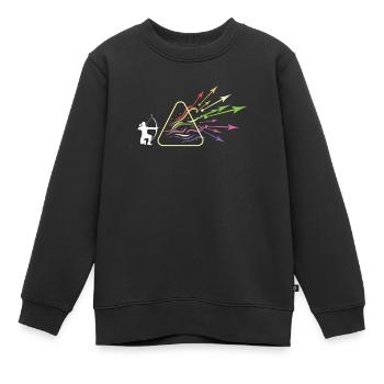 Bogenschütze Prisma Regenbogen Licht Physik - Kinder Premium Organic Sweatshirt - Schwarz - Vorne - AI Model Kid Female (0cm)