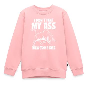 Bull Bull Bovins - Sweat Premium enfant bio - rose - Devant - AI Model Kid Female (0cm)