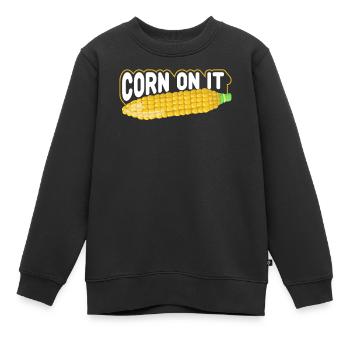 Mais Drauf - Kinder Premium Organic Sweatshirt - Schwarz - Vorne - AI Model Kid Female (0cm)