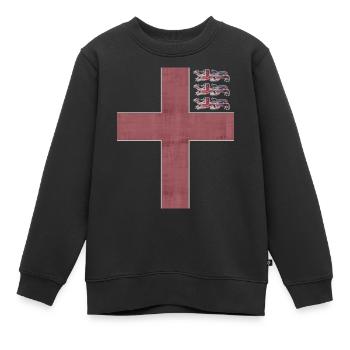 UK, England, Löwen by ahapix - Kinder Premium Organic Sweatshirt - Schwarz - Vorne - AI Model Kid Female (0cm)