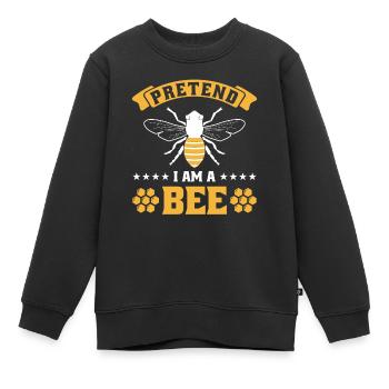 Pretend i am a Bee - Kids Premium Organic Sweatshirt - black - Front - AI Model Kid Female (0cm)