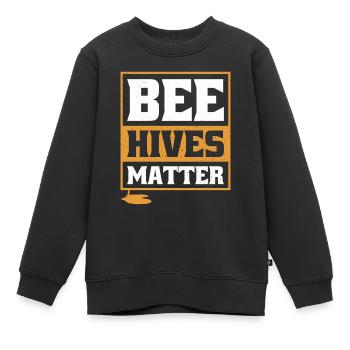 Bee hives Matter - Kinder Premium Organic Sweatshirt - Schwarz - Vorne - AI Model Kid Female (0cm)