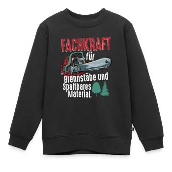Fachkraft für Brennstäbe und spaltbares Material - Kinder Premium Organic Sweatshirt - Schwarz - Vorne - AI Model Kid Female (0cm)