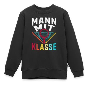 Homme avec classe Instituteur Enseignant - Sweat Premium enfant bio - noir - Devant - AI Model Kid Female (0cm)