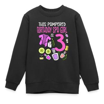 Spa Geburtstag für Mädchen 3. Spa Geburtstagsfeier - Kinder Premium Organic Sweatshirt - Schwarz - Vorne - AI Model Kid Female (0cm)