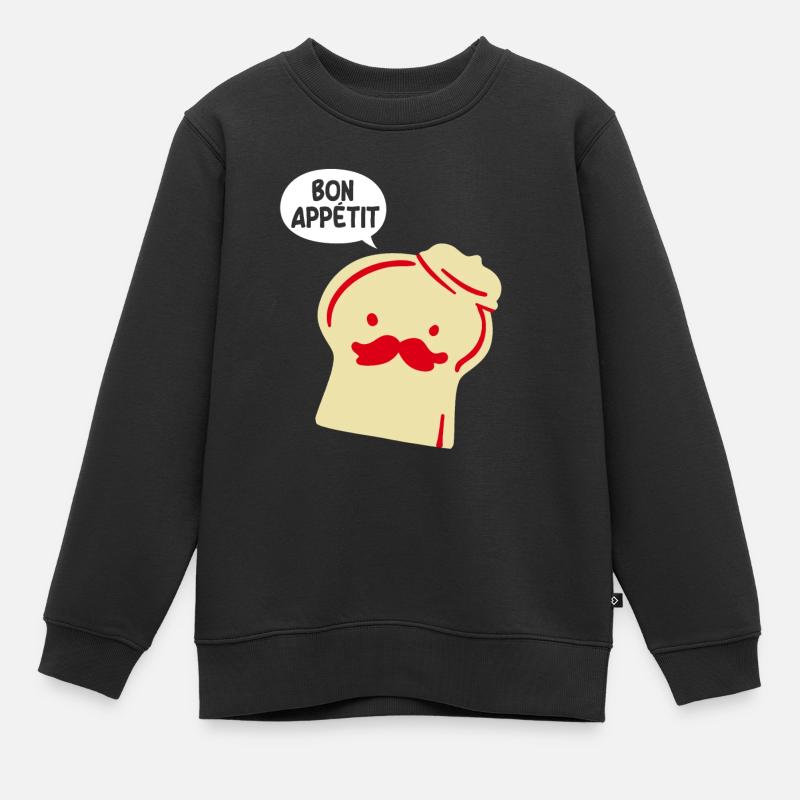 Pain perdu - Sweat Premium enfant bio - noir