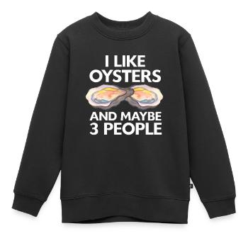 Cadeau amateur de fruits de mer fruits de mer - Sweat Premium enfant bio - noir - Devant - AI Model Kid Female (0cm)
