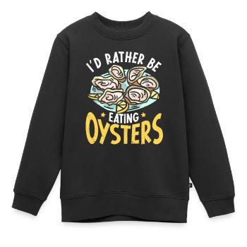 Cadeau amateur de fruits de mer fruits de mer - Sweat Premium enfant bio - noir - Devant - AI Model Kid Female (0cm)