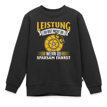 Hubraum Du bist nicht du, wenn du Sparsam fährst - Kinder Premium Organic Sweatshirt - Schwarz - Vorne - AI Model Kid Female (0cm)