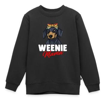 Dachshund Geschenk Dixie Wiener Doxie Dackel - Kinder Premium Organic Sweatshirt - Schwarz - Vorne - AI Model Kid Female (0cm)