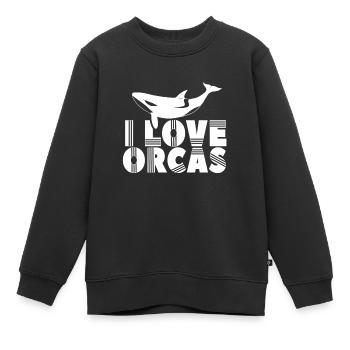 J’aime les orques Baleine Mer Orque Protect - Sweat Premium enfant bio - noir - Devant - AI Model Kid Female (0cm)