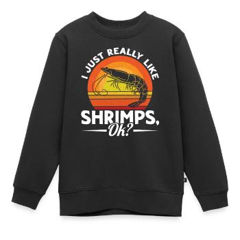 Amateurs de fruits de mer Cadeau Fruits de mer - Sweat Premium enfant bio - noir - Devant - AI Model Kid Female (0cm)