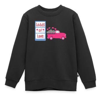 Tulipes - Sweat Premium enfant bio - noir - Devant - AI Model Kid Female (0cm)