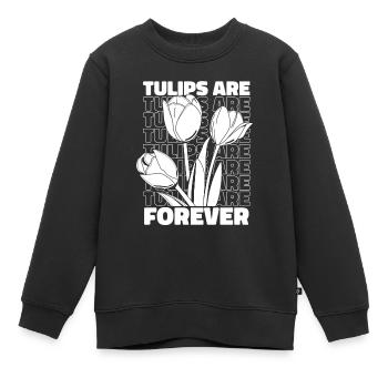 Tulipes Tulipes - Sweat Premium enfant bio - noir - Devant - AI Model Kid Female (0cm)