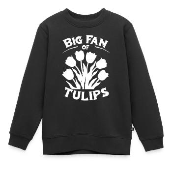 Tulipes Tulipes - Sweat Premium enfant bio - noir - Devant - AI Model Kid Female (0cm)